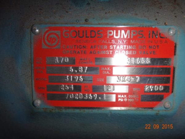 Насос технологический Goulds Pumps Inc.