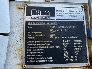 Gazovaja Kompressornaja Stancija Haug Shvejcarija Dlja Proizvodstva Szhatogo Azota 13